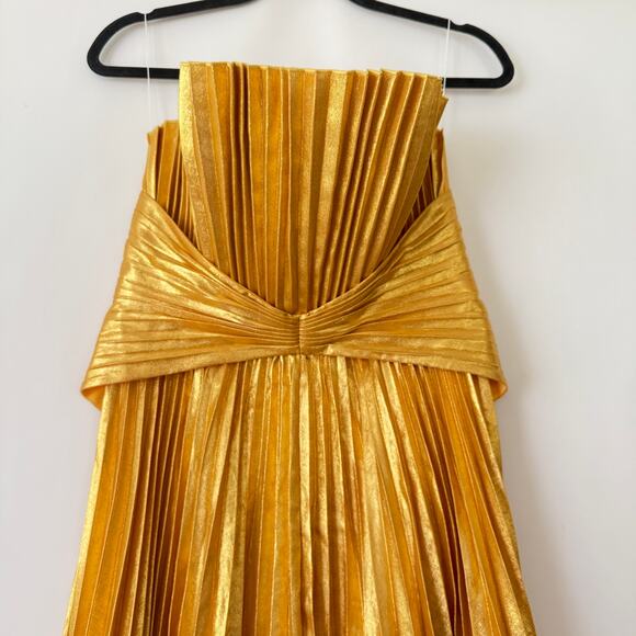 NEW Acler Hatchford Maxi Dress Gold Size 6 US - Picture 7 of 11